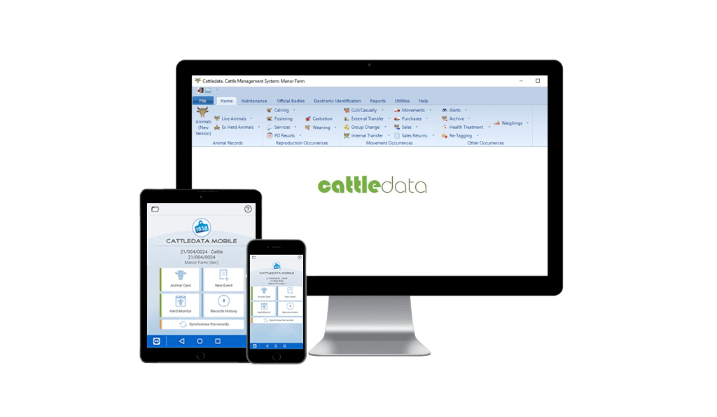 Herd records software Cattledata on PC, tablet & smartphone